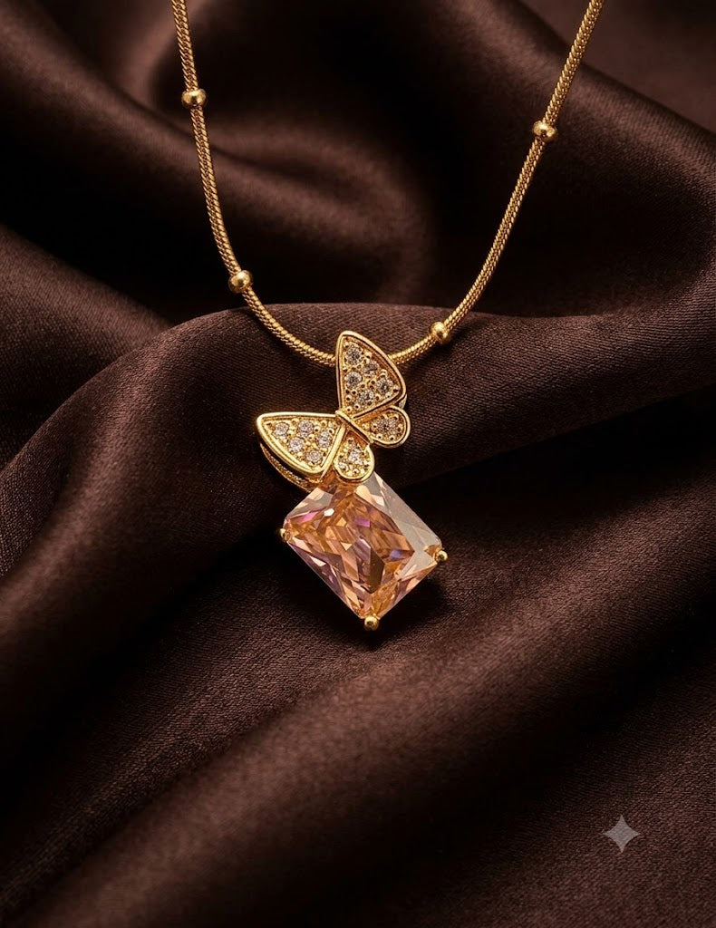 Stoned Larvare Charm in Satellite Chain