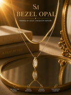 Bezel Opal Layered Necklace