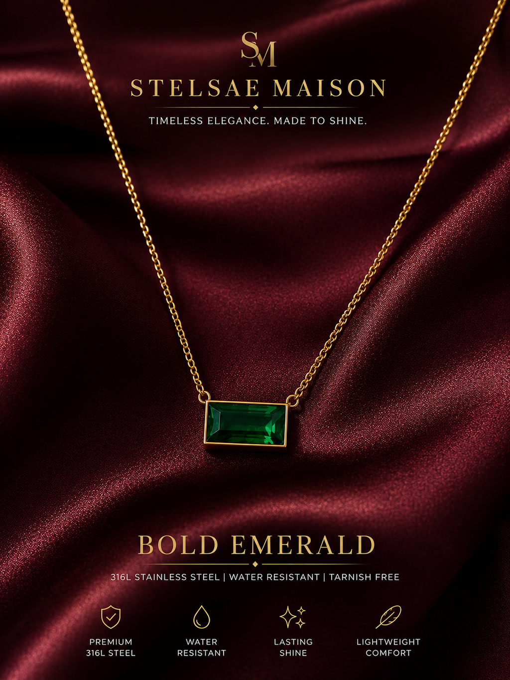 Bold Emerald necklace