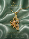 Butterfly Bloom Pendent in Box chain