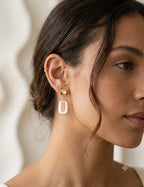 Chiseled Pearl Earring