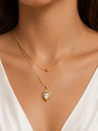 Dual Delphy layered necklace