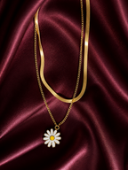 Duo Daisy Layered Necklace