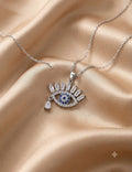 Blue Iris Pendant Necklace