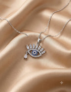 Blue Iris Pendant Necklace
