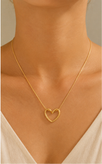 Heart Pendent in Omega Chain