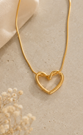 Heart Pendent in Omega Chain