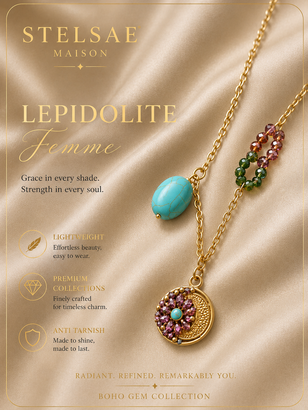 Lepidolite Femme Necklace
