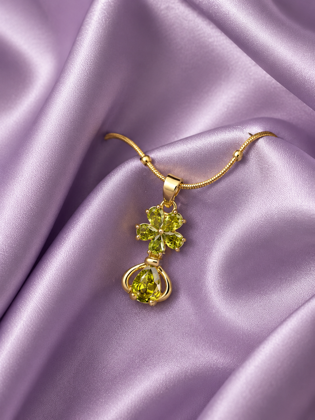 Peridot Drop Charm