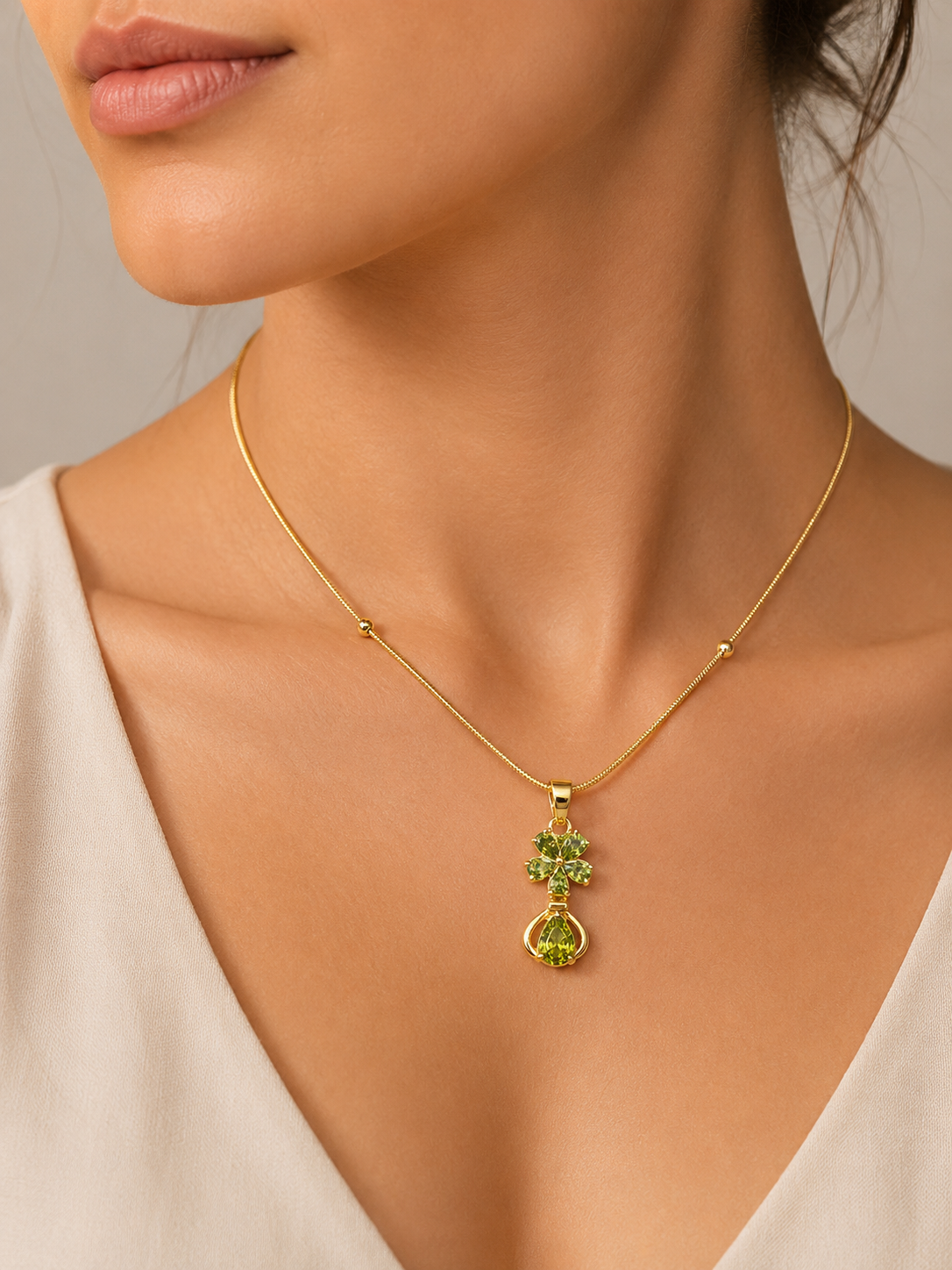 Peridot Drop Charm