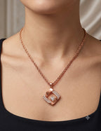 Rubix Pendent in Rope chain