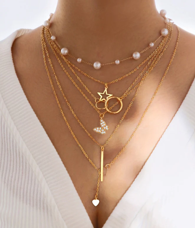 Oh Boy! Multilayered necklace set