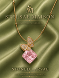 Stoned Larvare Charm in Satellite Chain