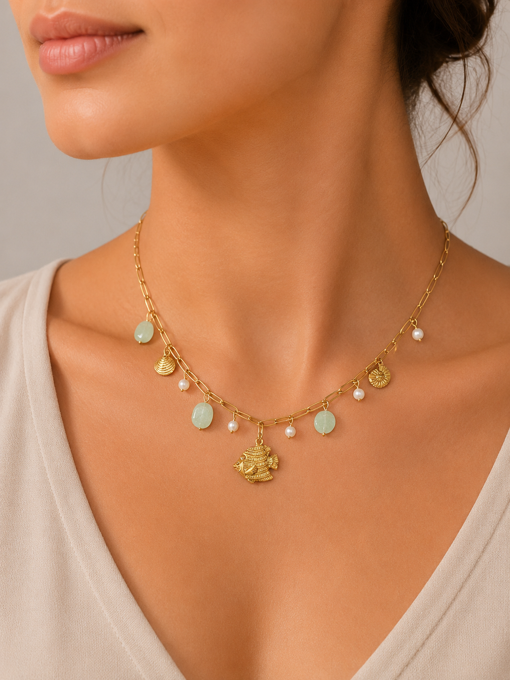Teal Marine Necklace